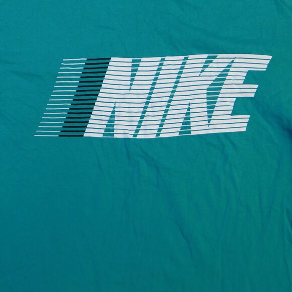 Nike TShirt Women Small Blue Lightweight Casual Regular Fit Cotton Turquoise - Picture 2 of 11